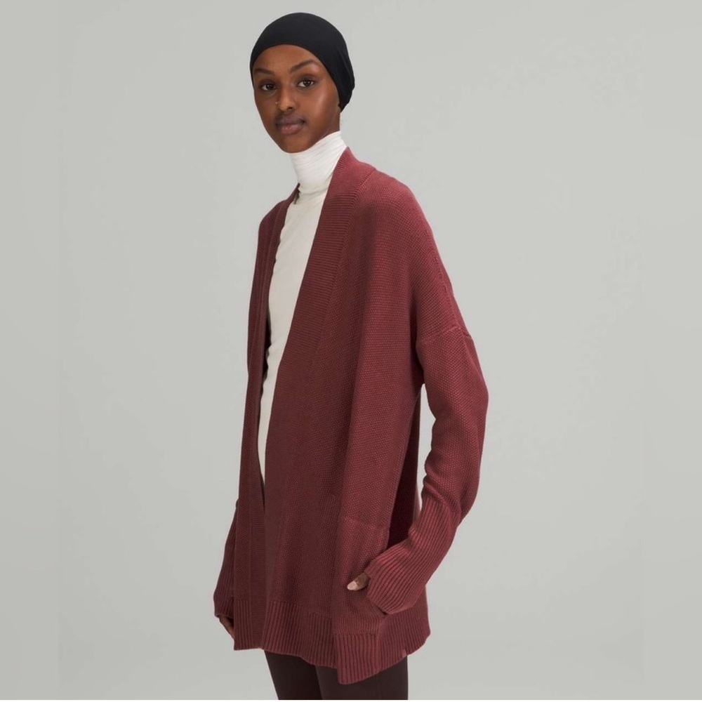 Lululemon Cashlu Drop-Shoulder Knit Wrap Sweater